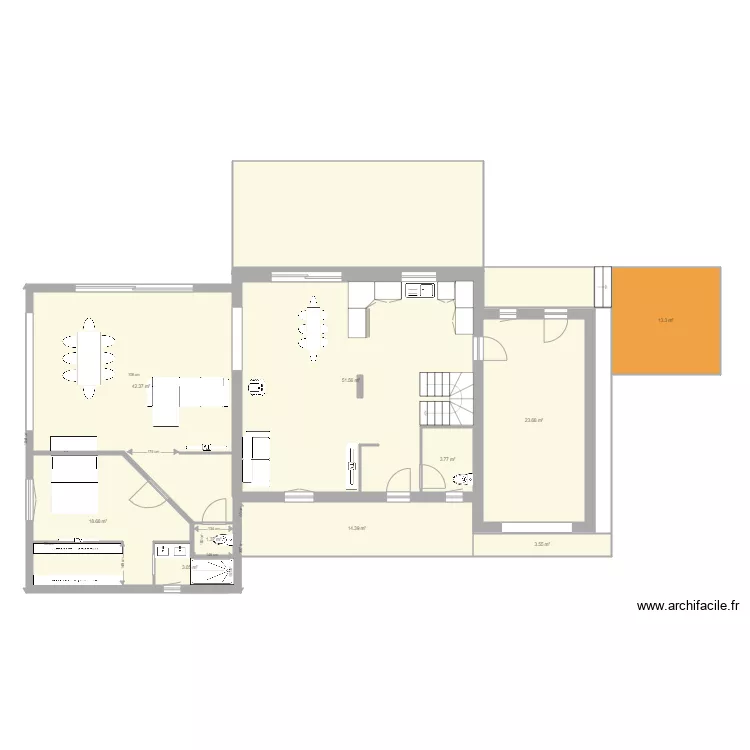 Extension variante 2. Plan de 