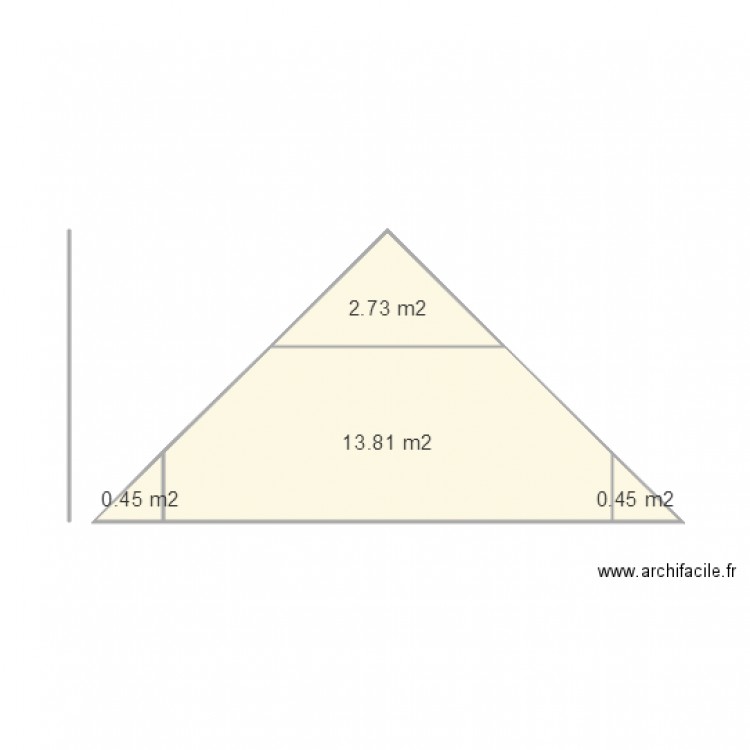 triangle. Plan de 0 pièce et 0 m2