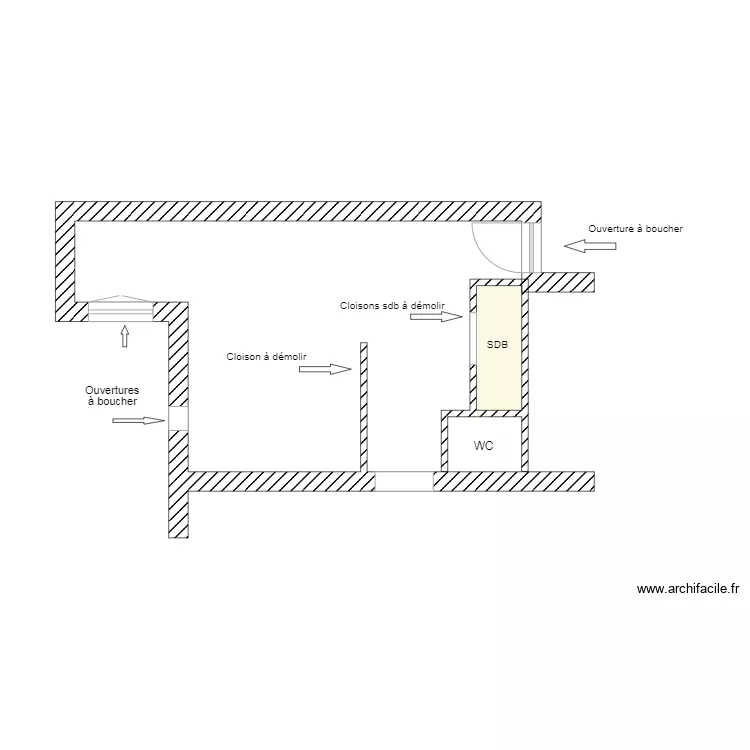 PONSON MACONNERIE . Plan de 
