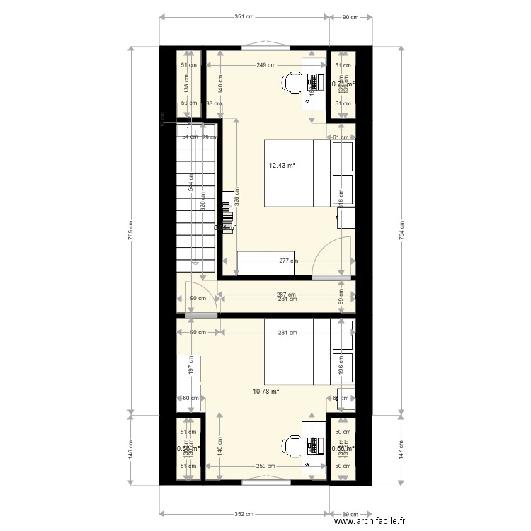 Chambres combles. Plan de 0 pièce et 0 m2