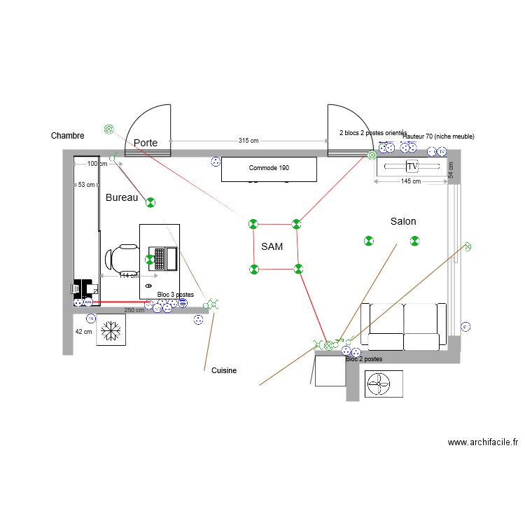 Salon SAM. Plan de 0 pièce et 0 m2