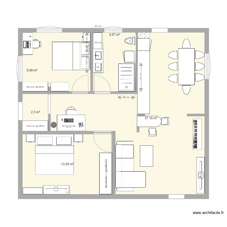 Appartement 1er &eacute;tage. Plan de 