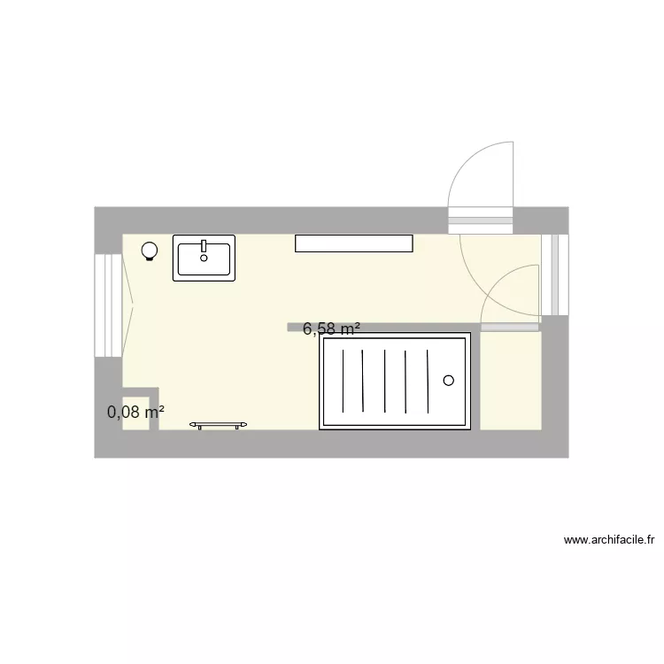 salle de bains. Plan de 