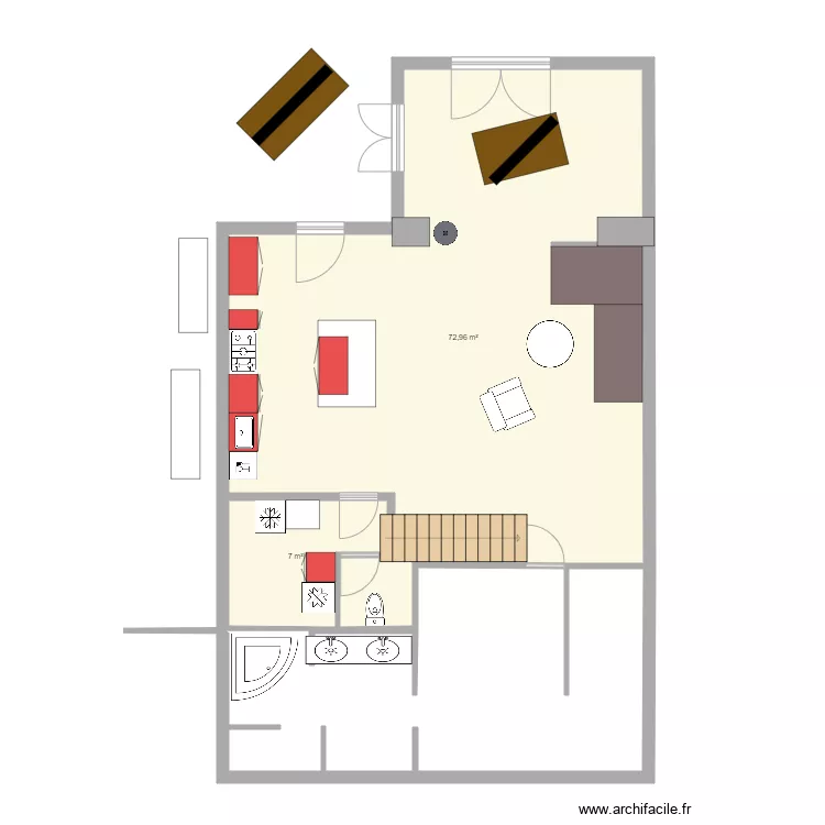 maison le cailar amenagement008. Plan de 