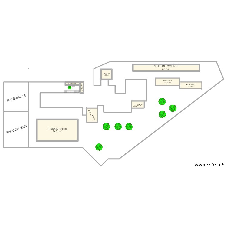 plan cour saussan. Plan de 0 pièce et 0 m2