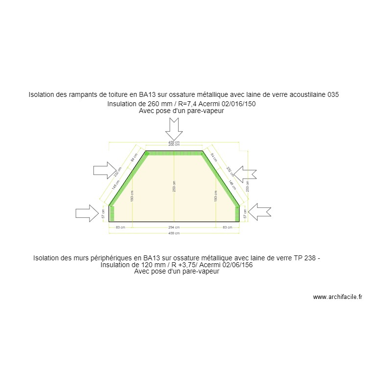 Le Bas Saultbesnon  Combles surface chauffée. Plan de 0 pièce et 0 m2