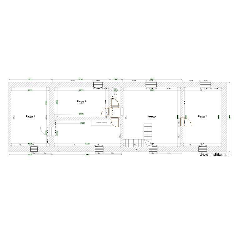 Etage maison de Tournoisis 2. Plan de 0 pièce et 0 m2