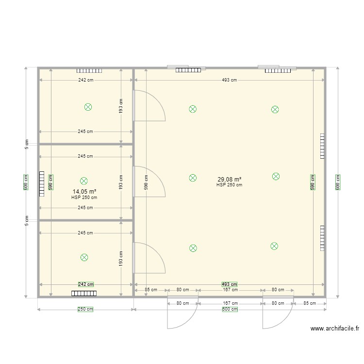 bungalow. Plan de 0 pièce et 0 m2