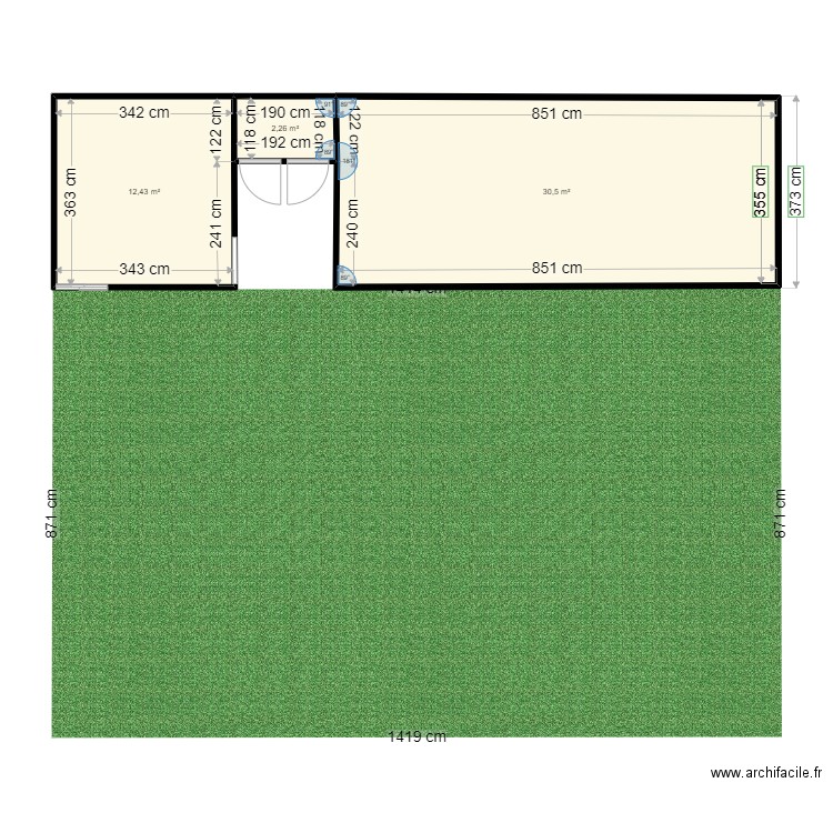 jardin. Plan de 0 pièce et 0 m2