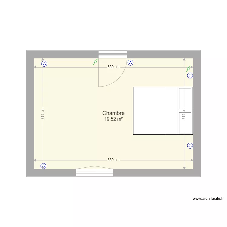 chambre . Plan de 