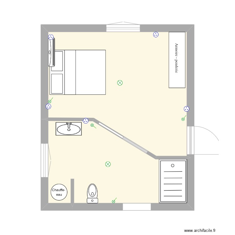 Projet St Mitre . Plan de 2 pièces et 29 m2