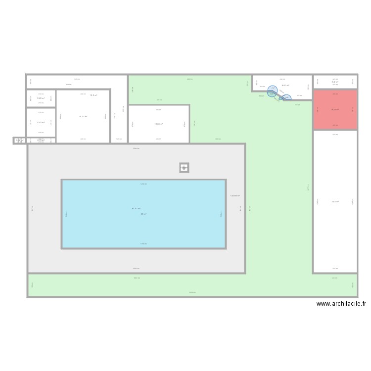 Piscine. Plan de 0 pièce et 0 m2