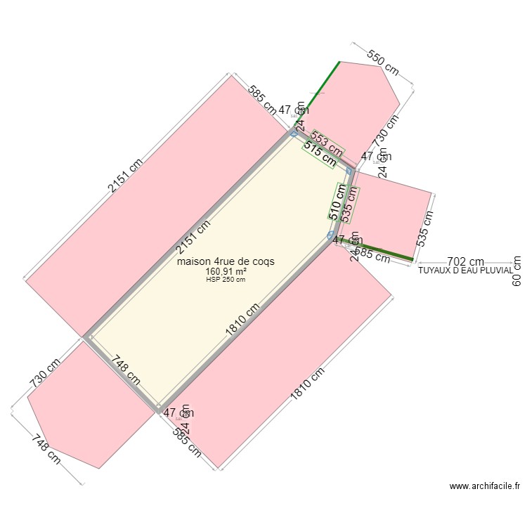 maison beaurevoir DP2. Plan de 1 pièce et 161 m2