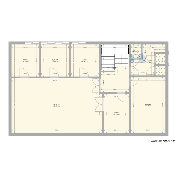 1er ETAGE AV TRAVAUX. Plan de 0 pièce et 0 m2