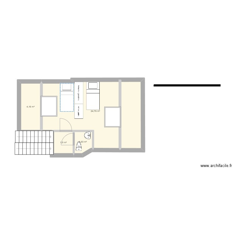 plan maison grenier v1. Plan de 0 pièce et 0 m2