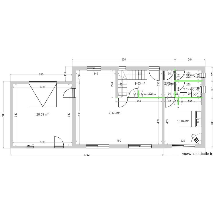 MANIEZ / HIELSCHER RDC 3. Plan de 7 pièces et 96 m2