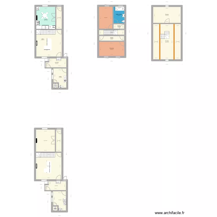 Maison Arquennes. Plan de 