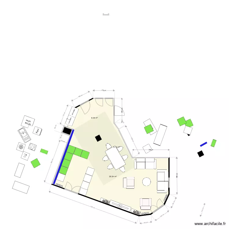 cuisine nouveau 2135. Plan de 