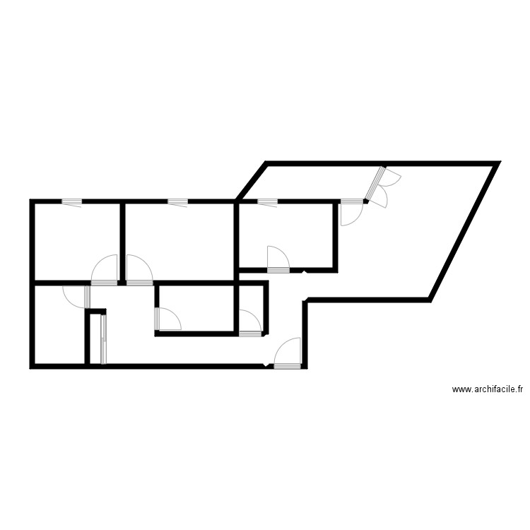 0142D1.02LG188. Plan de 11 pièces et 56 m2