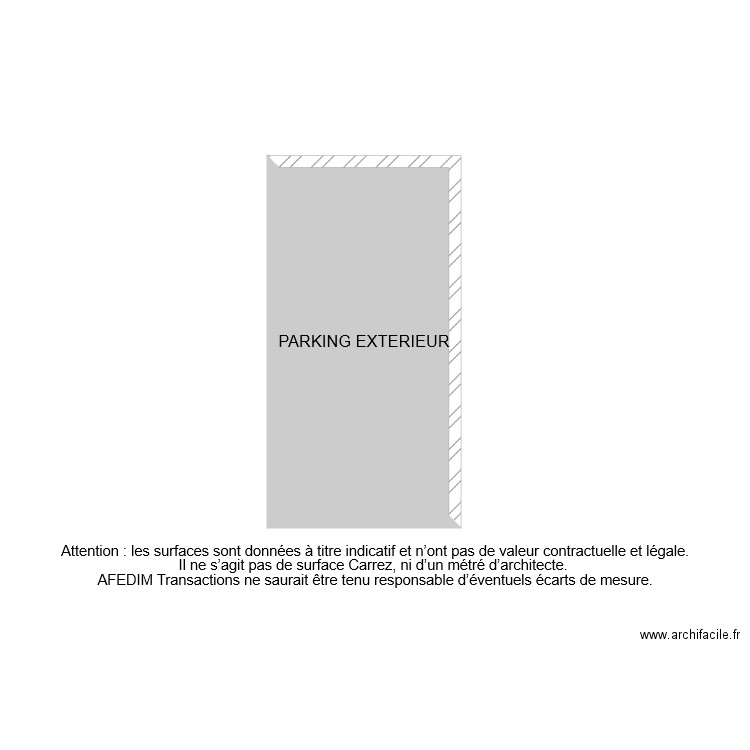 BI 8825 PARKING . Plan de 1 pièce et 16 m2