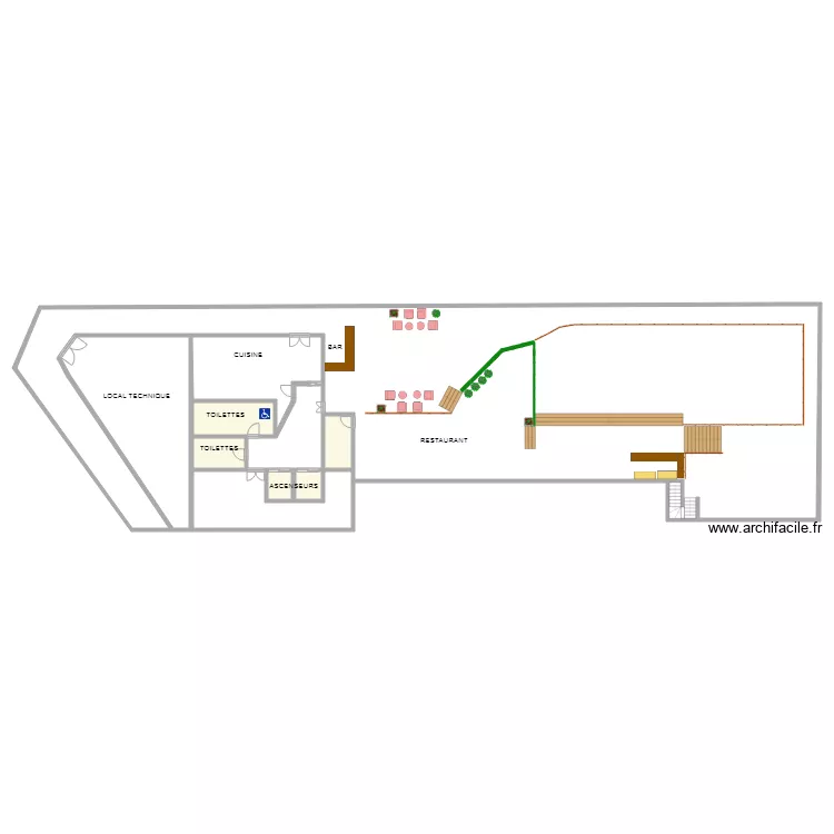 Toit terrasse au 11 Septembre 2018. Plan de 