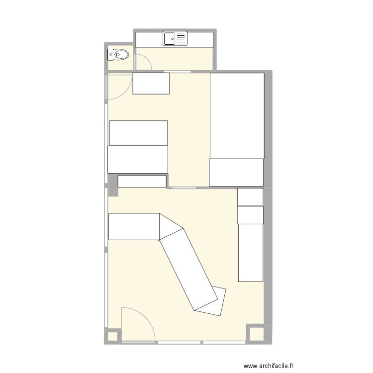 Corner. Plan de 5 pièces et 48 m2