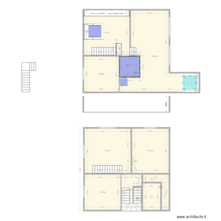 plan toiture. Plan de 12 pièces et 145 m2