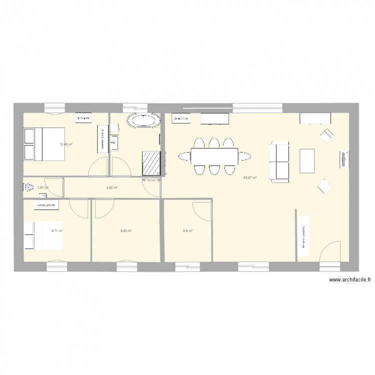 MAISON 1. Plan de 0 pièce et 0 m2