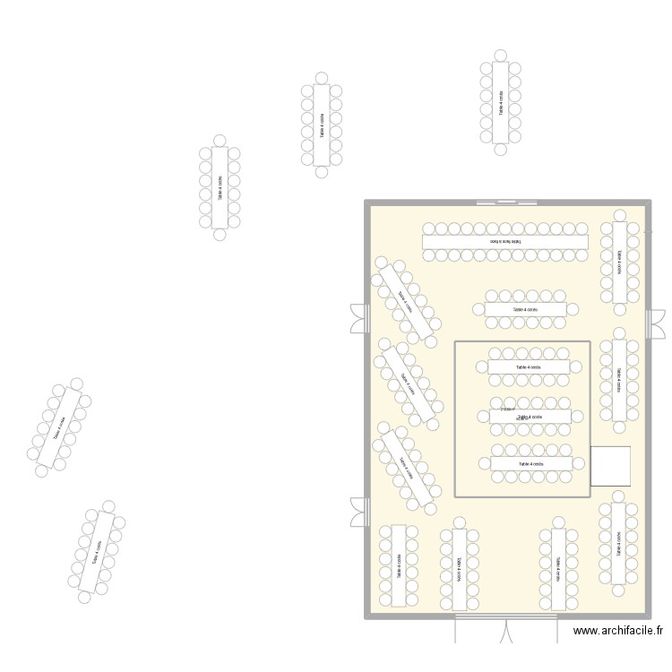 wed. Plan de 2 pièces et 321 m2