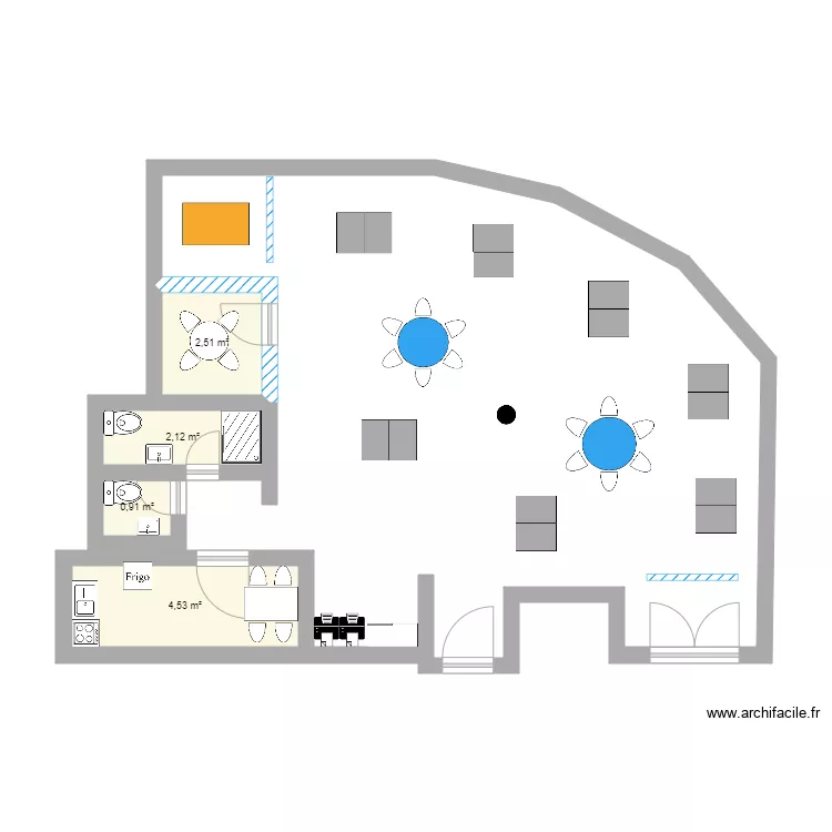 Aile gen&egrave;ve. Plan de 