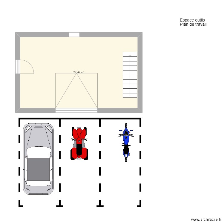 Projet Garage - Cyp. Plan de 3 pièces et 82 m2