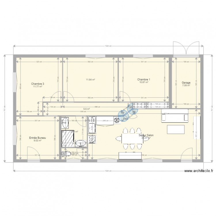 aménagement provisoire. Plan de 0 pièce et 0 m2