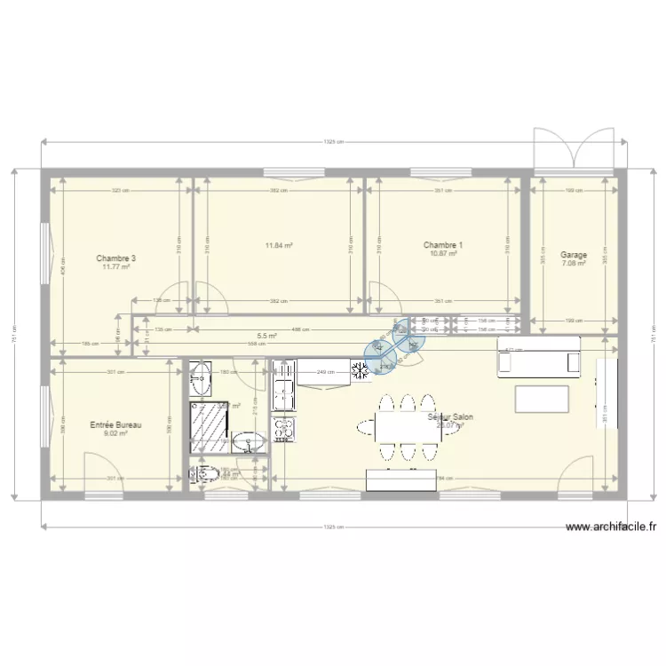 am&eacute;nagement provisoire. Plan de 
