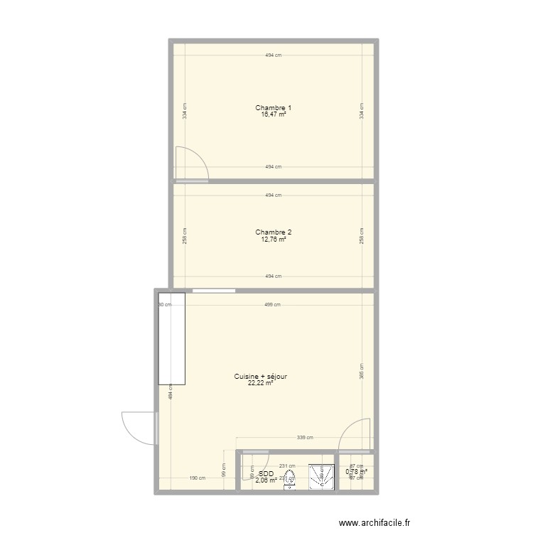 Herman Reuleaux 13. Plan de 5 pièces et 54 m2