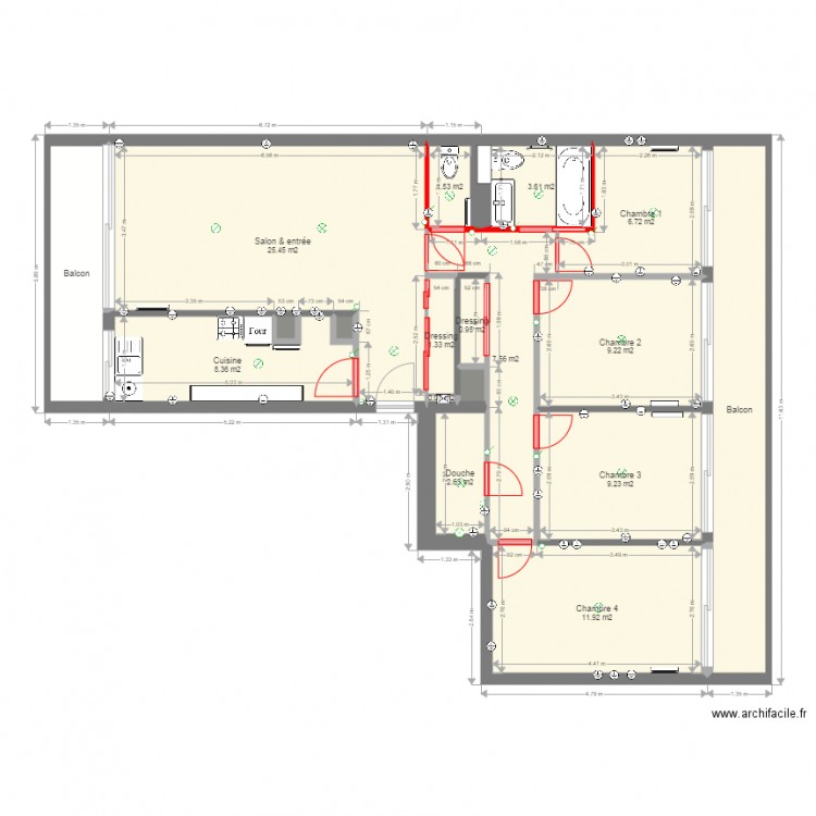 plan modifié pour Mickael. Plan de 0 pièce et 0 m2