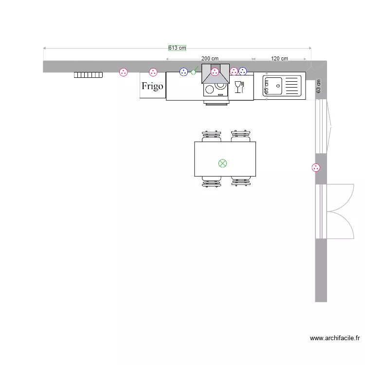 Cuisine RDC11. Plan de 