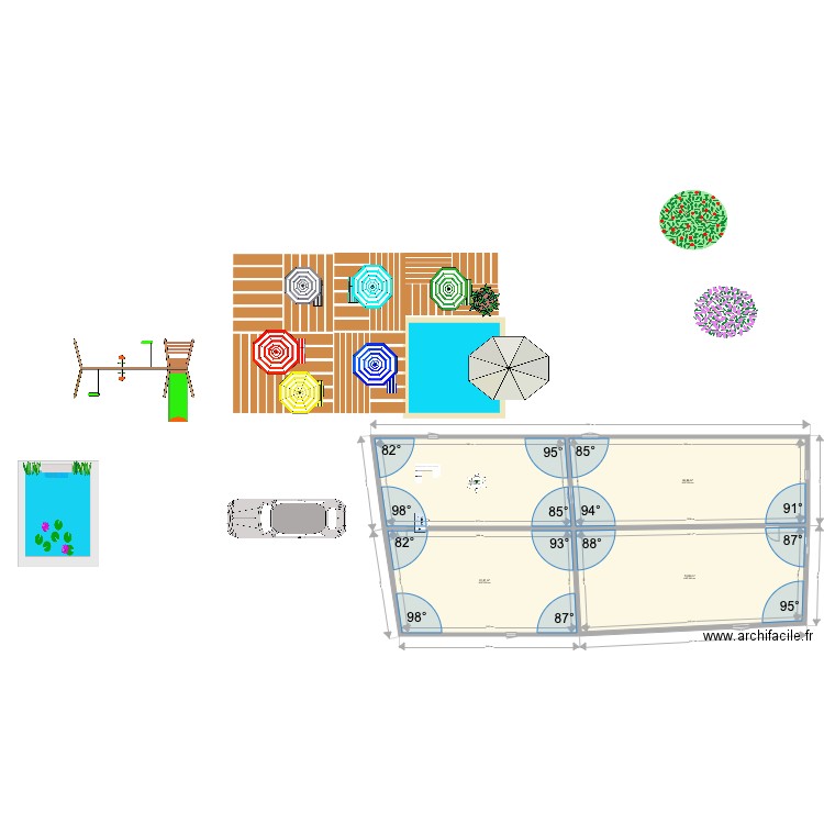 la maison de Nina. Plan de 4 pièces et 257 m2