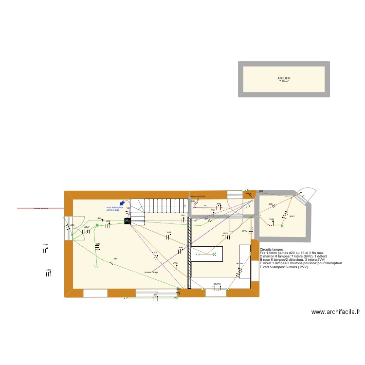 mik et oti eclairage. Plan de 12 pièces et 174 m2