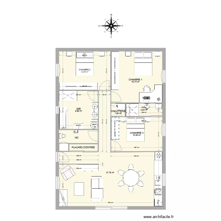 PROGET 2 90m. Plan de 
