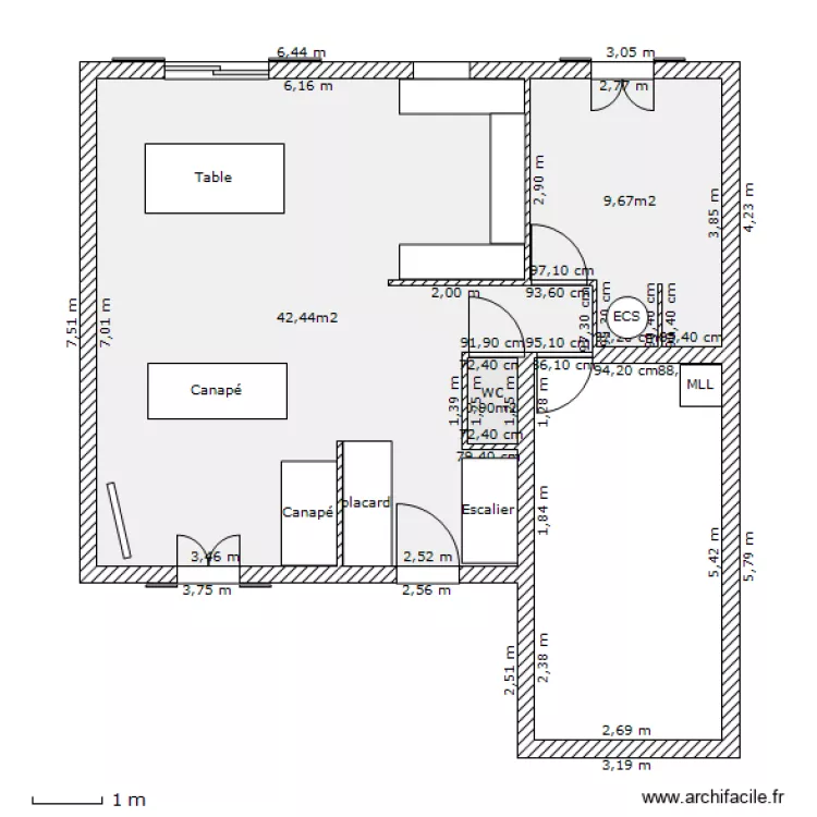 Maison 1 rdc. Plan de Maison 1 rdc. Plan de