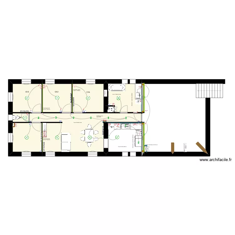 Ecole St Ther&egrave;se 1er projet. Plan de 