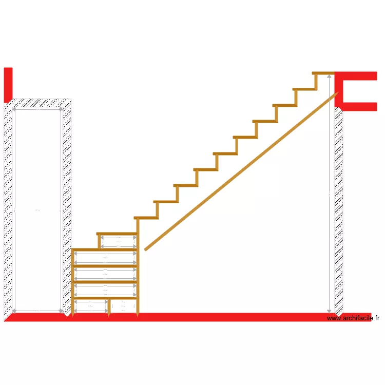 escalier . Plan de 