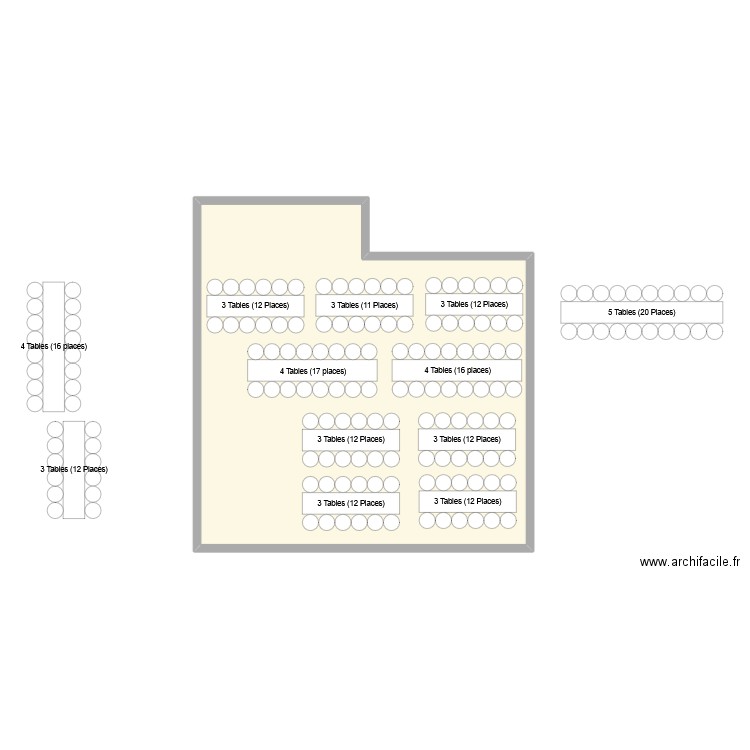 Rivolis Carabins. Plan de 1 pièce et 140 m2
