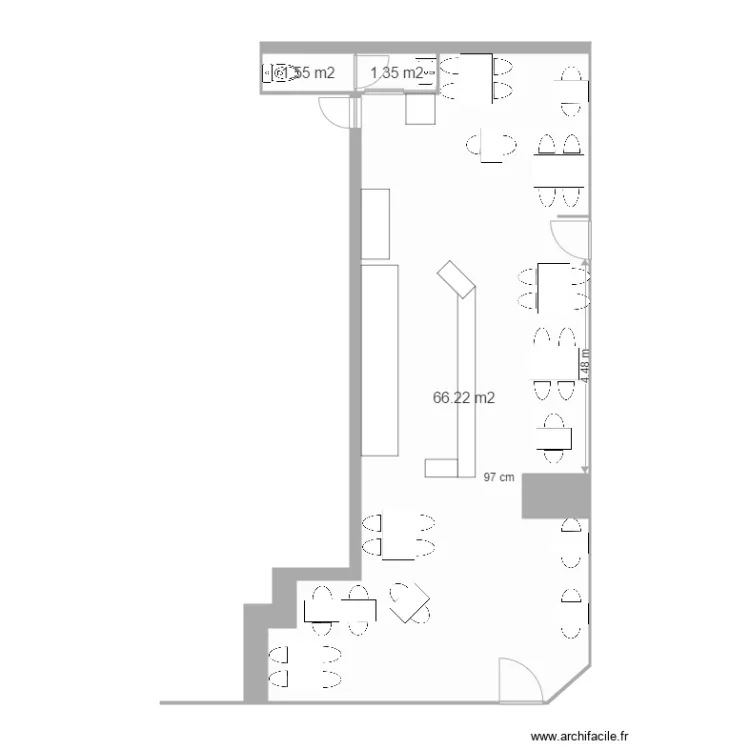 CAFE DE LA PAIX ROMORANTIN. Plan de 