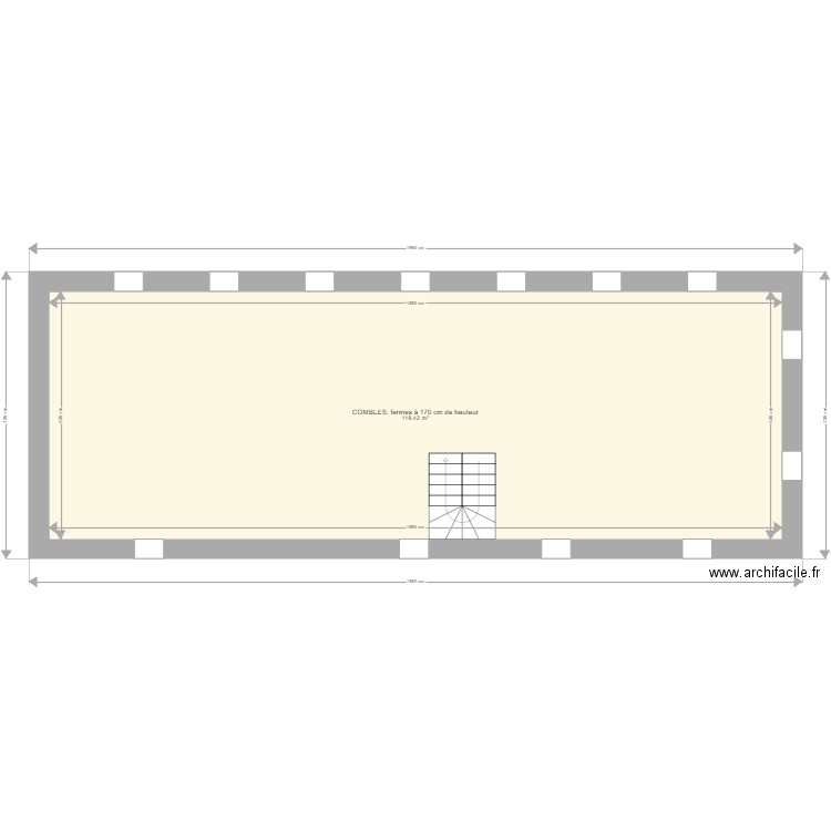 Ancienne maison à rénover combles. Plan de 0 pièce et 0 m2