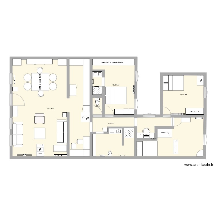 maison. Plan de 0 pièce et 0 m2