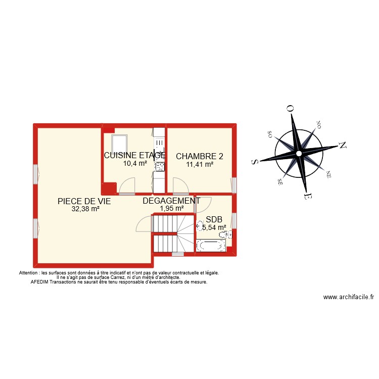 BI 10846 ETAGE. Plan de 0 pièce et 0 m2