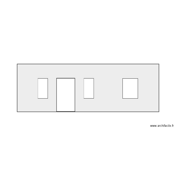 Façade sud projet. Plan de 0 pièce et 0 m2