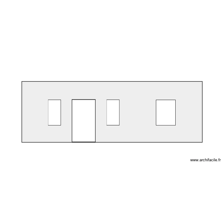 Fa&ccedil;ade sud projet. Plan de 