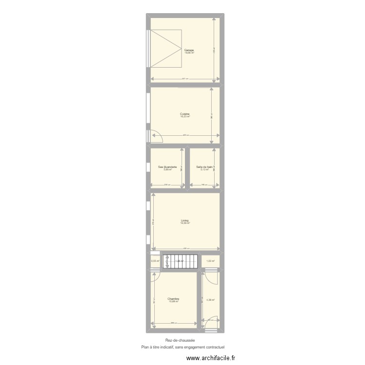 clinique 21. Plan de 10 pièces et 81 m2